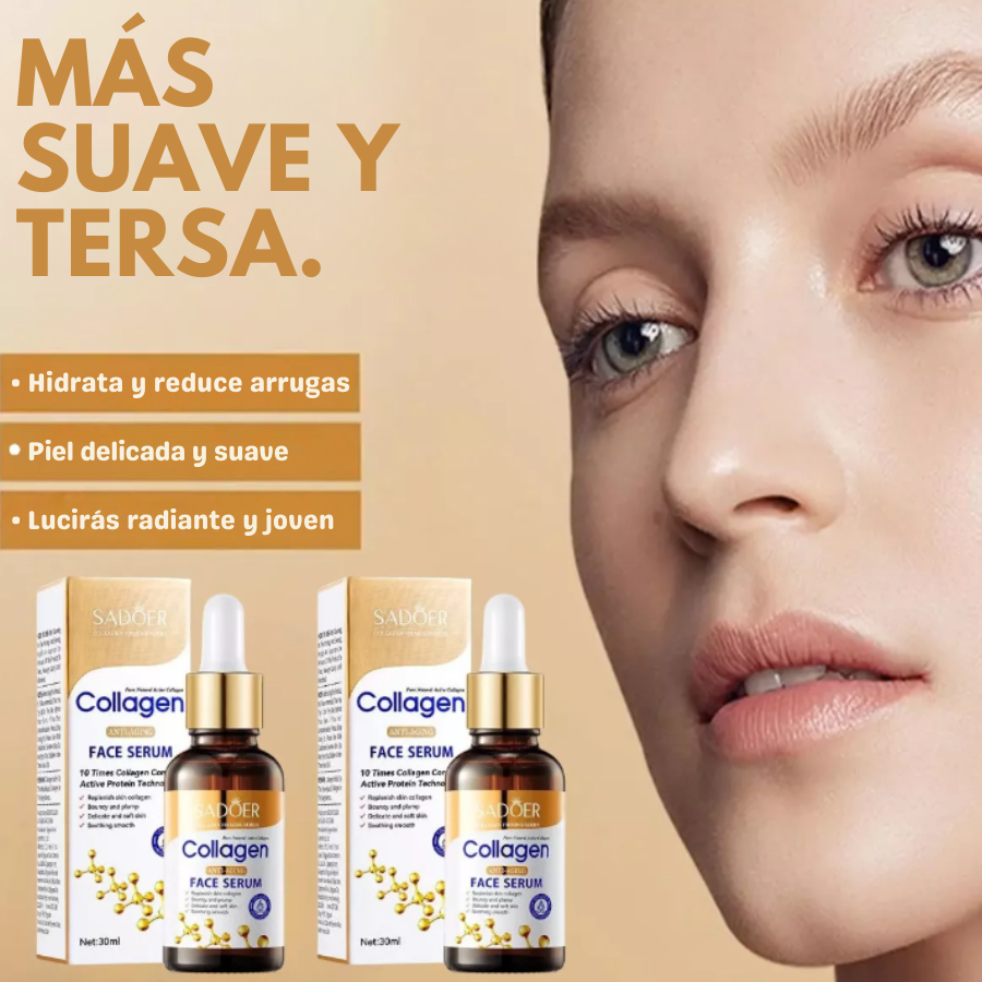 SÉRUM COLÁGENO HIDRATANTE ANTIEDAD para lucir tu piel ¡más suave, tersa y joven!