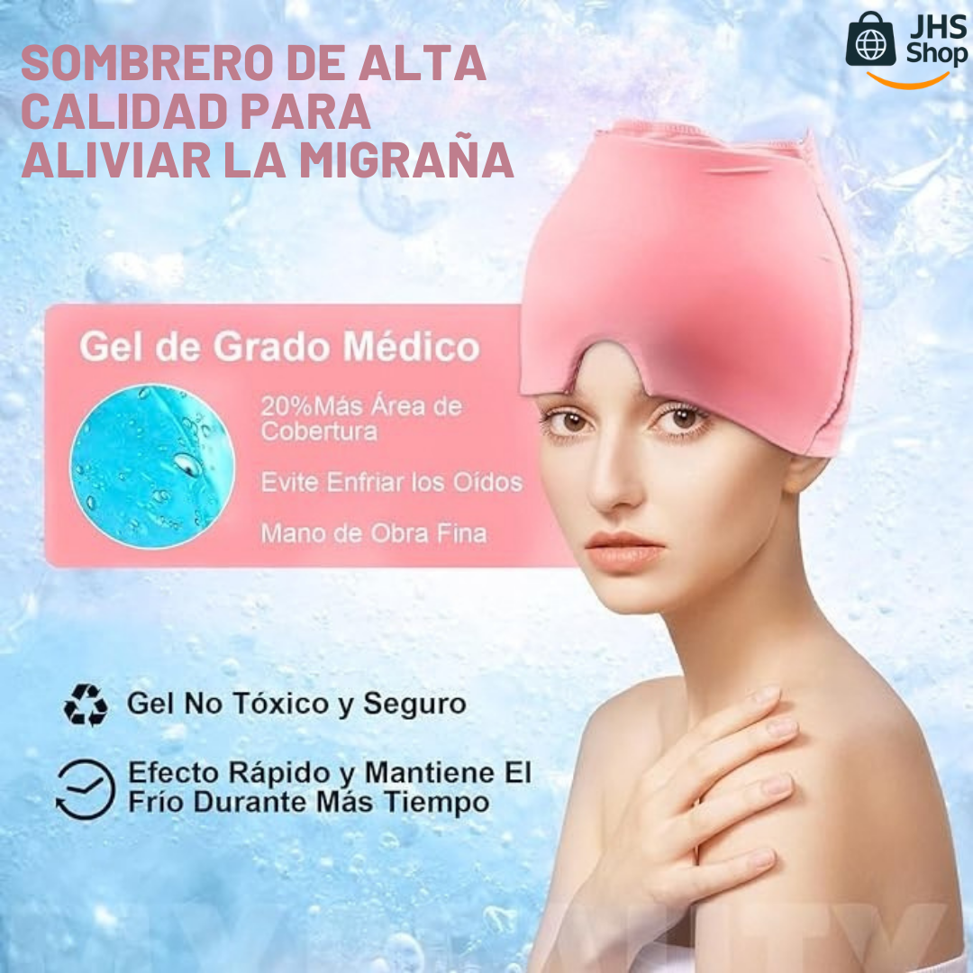 GORRO TERAPÉUTICO DE GEL PARA DOLOR DE CABEZA Y MIGRAÑA. 💆🏻 🧘🏻♀️ ¡Alivia el dolor con su terapia de frío o calor y recupera la sensación de bienestar!