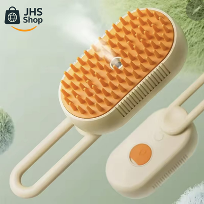 CEPILLO PARA MASCOTAS 3 en 1. 🐶 😺 ¡Cepilla y consiente a tu peludo con un masaje-spa de vapor!