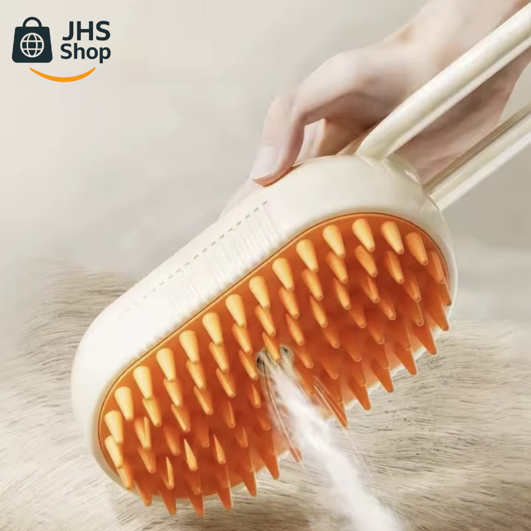 CEPILLO PARA MASCOTAS 3 en 1. 🐶 😺 ¡Cepilla y consiente a tu peludo con un masaje-spa de vapor!