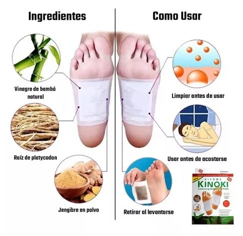 PARCHES DÉTOX PARA PIES KINOKI (50 parches)