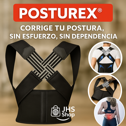 CORRECTOR DE POSTURA AJUSTABLE Posturex.® ¡Alinea tu postura, mejora tu presencia y tu salud!