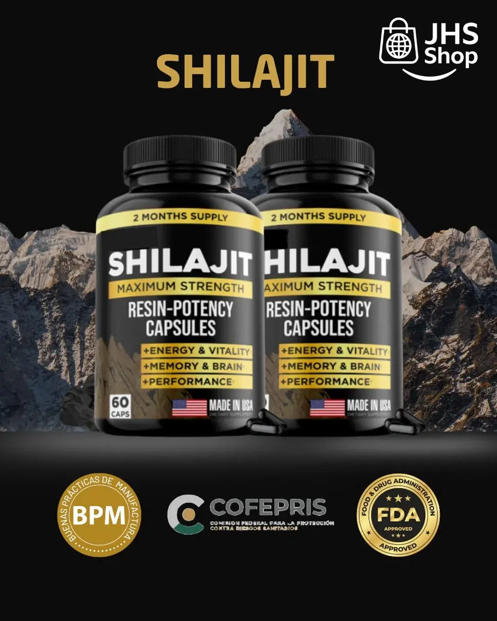 SHILAJIT™ SUPLEMENTO 100% PURO DEL HIMALAYA (60 cápsulas). ¡La resina del Himalaya que te da fuerza, aumenta tu energía y vitalidad!
