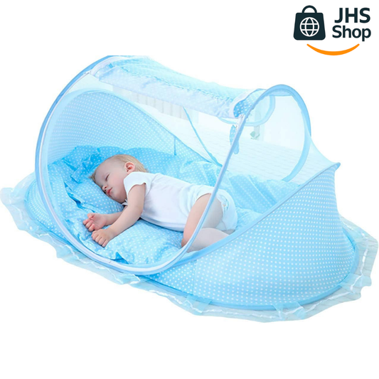 CUNA MOISÉS PLEGABLE PARA BEBÉ A PRUEBA DE MOSQUITOS. 🚼👶🏻🌟💖 ¡Fácil de usar, conveniente y práctica, protege a tu bebé para que duerma bien!