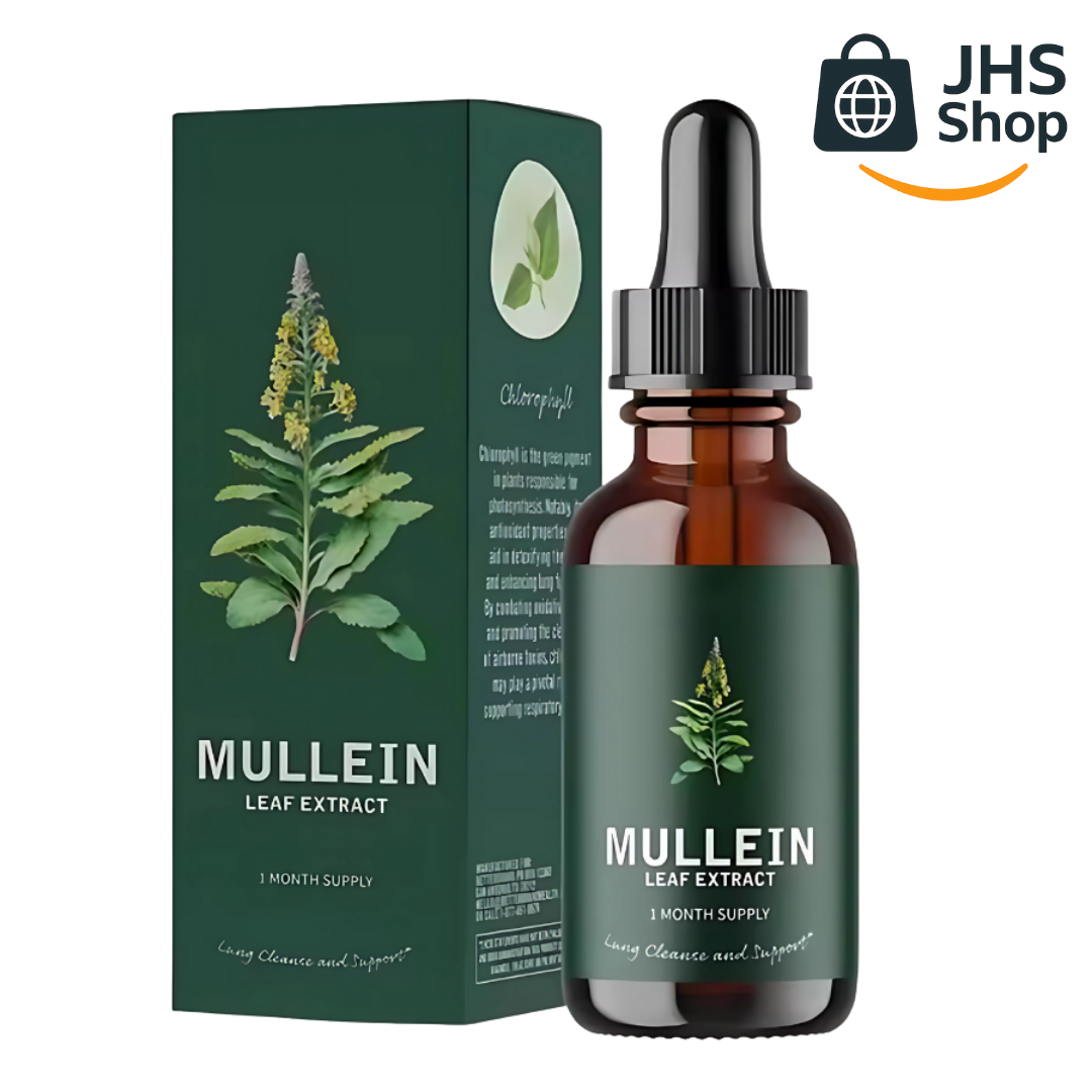 GOTAS DE MULLEIN (GORDOLOBO) 🌿 + CLOROFILA 🟢 para la salud respiratoria y pulmonar. ¡Limpia tus pulmones y respira mejor! 🫁 🩺