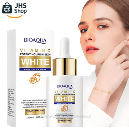 SÉRUM FACIAL ACLARANTE CON VITAMINA C Bioaqua® 30 ml. 🍊👱🏻‍♀️✨👌🏼 ¡Hidrata profundamente tu piel y aclara las manchas!