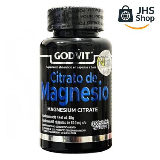 Suplemento CITRATO DE MAGNESIO GodVit®. Certificado por Cofepris. ¡Relax, Energía y Bienestar!