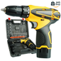 TALADRO AMARILLO 21v, incluye 2 baterías redondas. 🟡 🧰 🔩🪛🏡  ¡Facilita el trabajo y el mantenimiento del hogar!