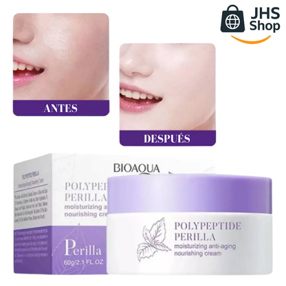 CREMA Bioaqua® DE EXTRACTO DE PERILLA, HIDRATANTE ANTI-ENVEJECIMIENTO. 🧴🌿👩🏻💜✨ ¡Nutre y repara tu piel!