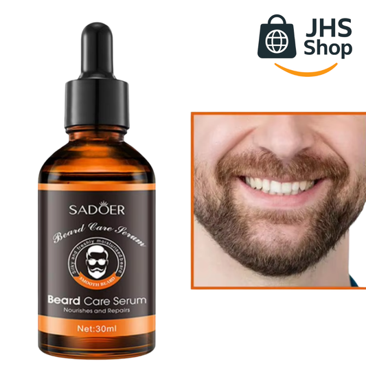 SÉRUM PARA BARBA Y BIGOTE Sadoer®. ¡Suaviza, nutre y estimula el crecimiento de barba, bigote y vello!