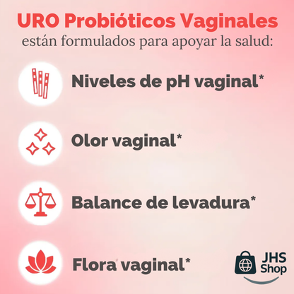 URO PROBIÓTICOS VAGINALES (60 Cápsulas). ¡Promueve y fortalece la salud de la mujer! 💖