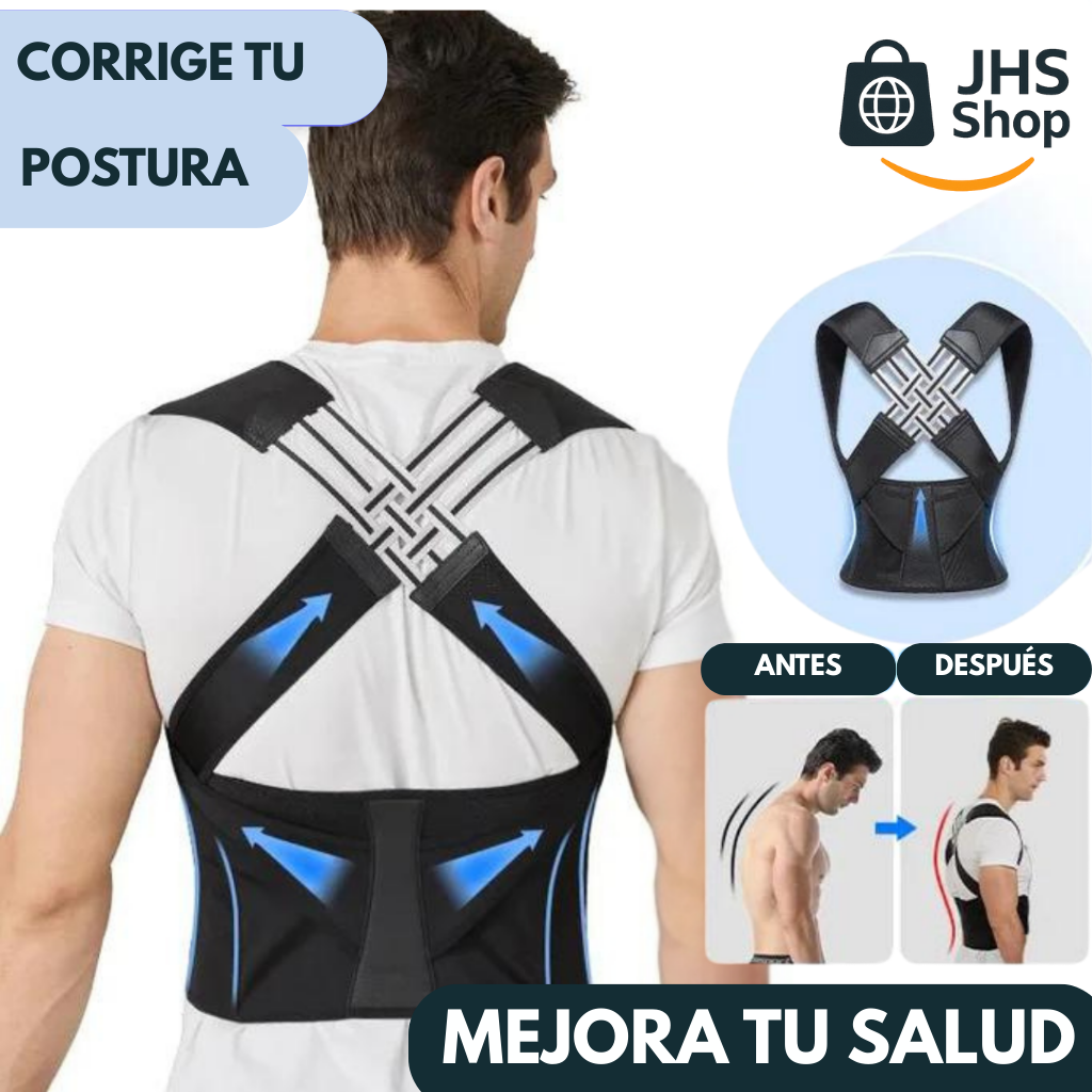 CORRECTOR DE POSTURA AJUSTABLE Posturex.® ¡Alinea tu postura, mejora tu presencia y tu salud!