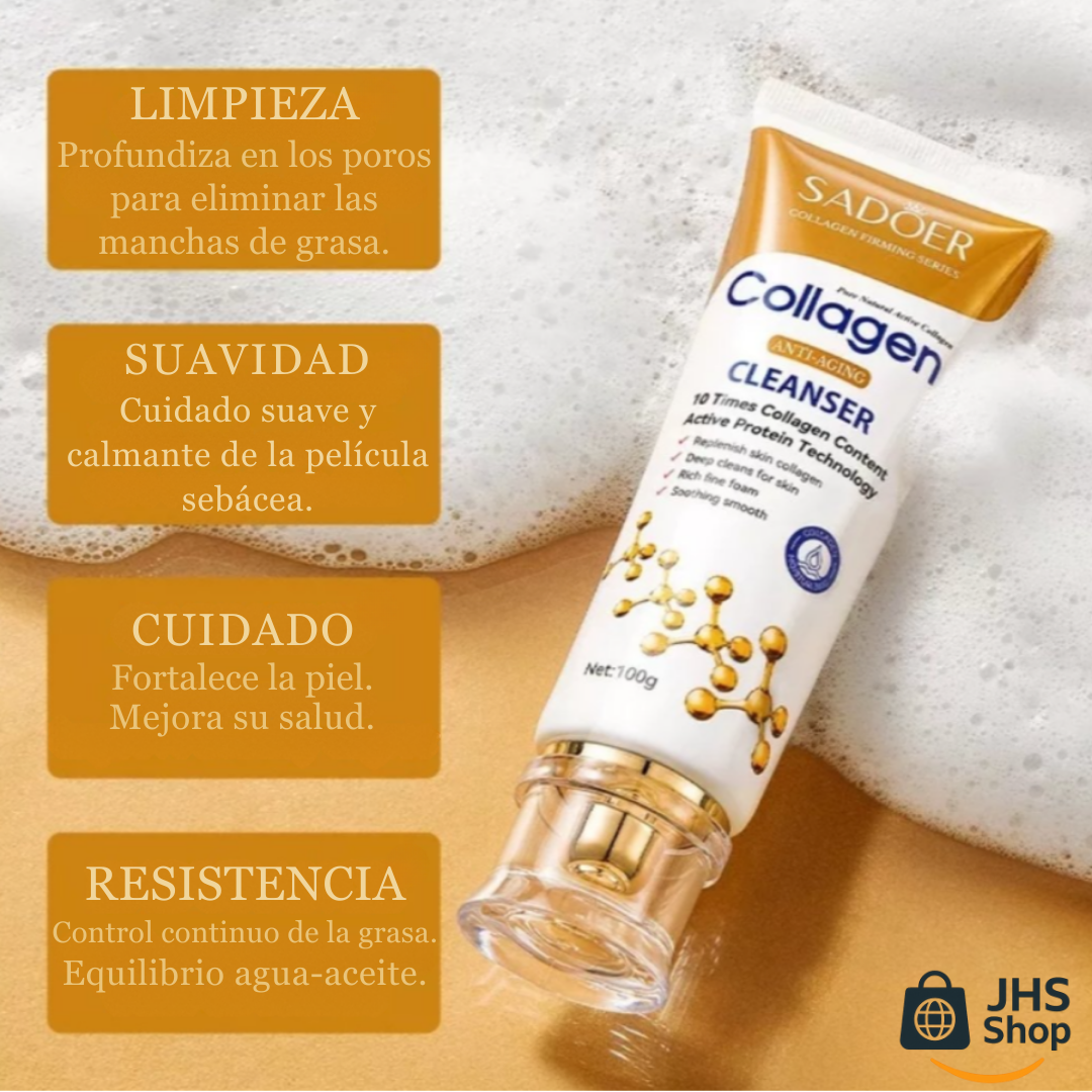 LIMPIADOR FACIAL DE COLÁGENO ANTIENVEJECIMIENTO Sadoer®. 👩🏻💖 ¡Limpia, revitaliza y cuida tu piel! ✨