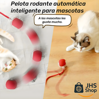 JUGUETE PELOTA INTELIGENTE RECARGABLE PARA MASCOTAS. 🧶 😺 🐶  ¡Estimula y divierte a tu perro o gato!