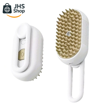 CEPILLO PARA MASCOTAS 3 en 1. 🐶 😺 ¡Cepilla y consiente a tu peludo con un masaje-spa de vapor!