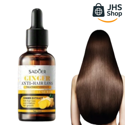 SÉRUM DE JENGIBRE ANTI-CAÍDA DEL CABELLO Sadoer®. ¡Promueve el crecimiento y fortaleza de tu cabello!