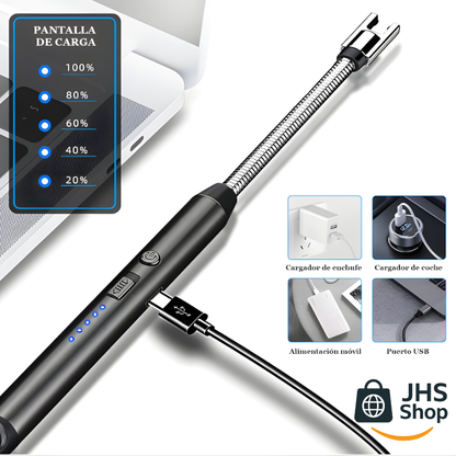 ENCENDEDOR ELECTRÓNICO DE COCINA. Recargable USB. 🔥 💥 ¡Enciende tu estufa de gas, velas del pastel y fogatas de forma práctica y sencilla!