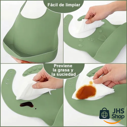 JUEGO DE PLATOS, VASO ENTRENADOR  Y CUBIERTOS DE SILICÓN GRADO ALIMENTICIO PARA BEBÉS (8 piezas). 🍏🥣👶🏻💕