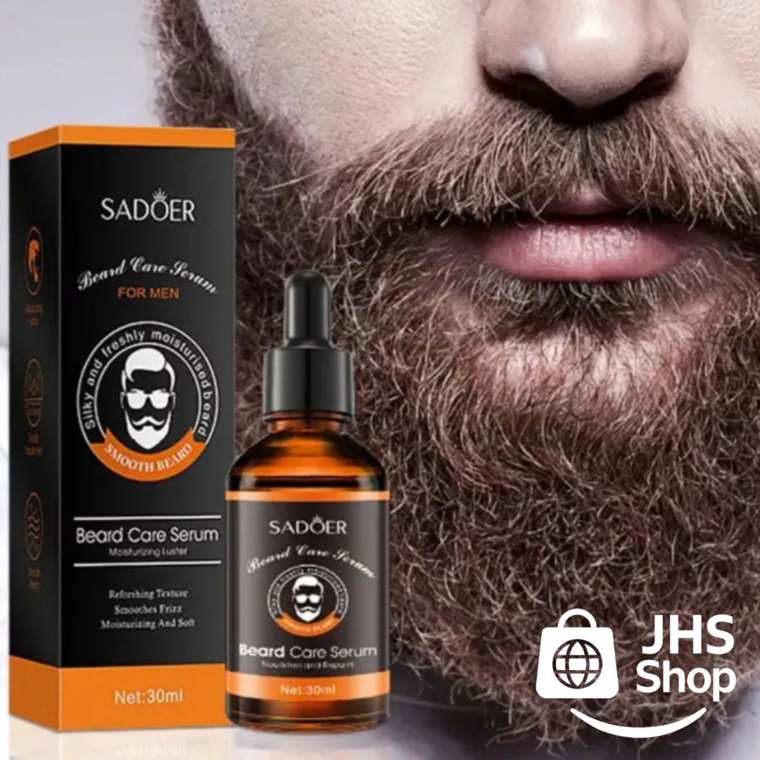 SÉRUM PARA BARBA Y BIGOTE Sadoer®. ¡Suaviza, nutre y estimula el crecimiento de barba, bigote y vello!