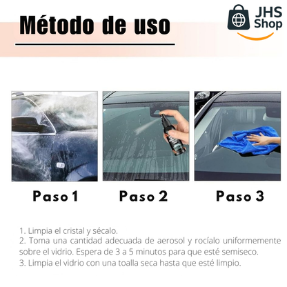 SPRAY ANTI-EMPAÑAMIENTO DE CRISTALES O VIDRIOS DE AUTO. 🚘🪞✨👌🏼 ¡Limpieza y mantenimiento en uno!