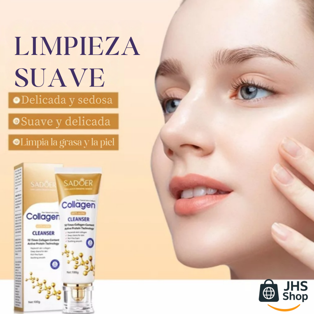 LIMPIADOR FACIAL DE COLÁGENO ANTIENVEJECIMIENTO Sadoer®. 👩🏻💖 ¡Limpia, revitaliza y cuida tu piel! ✨