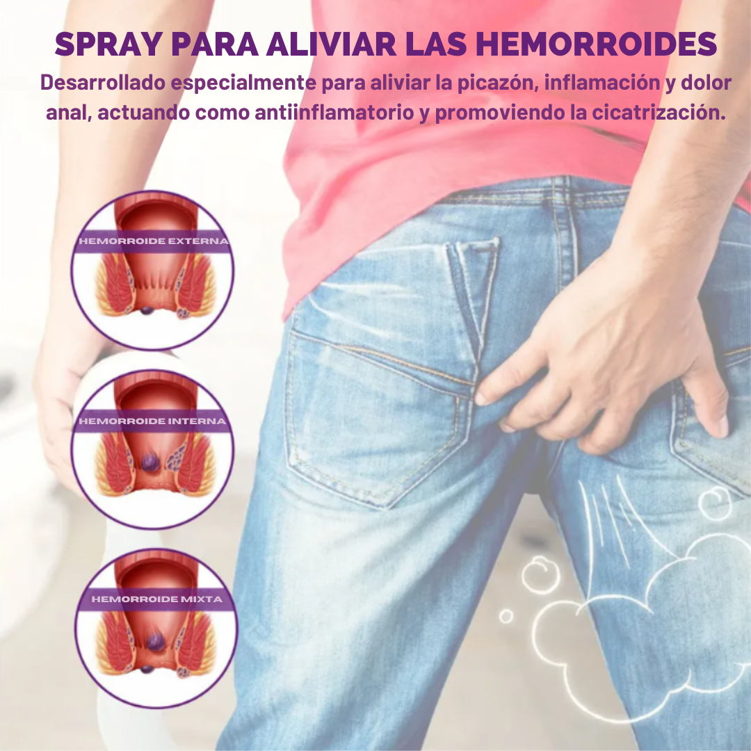 SPRAY HERBAL PARA HEMORROIDES (30 ml). 😮‍💨 🌿🦵🏼 ¡Alivia el dolor, la picazón y la inflamación!