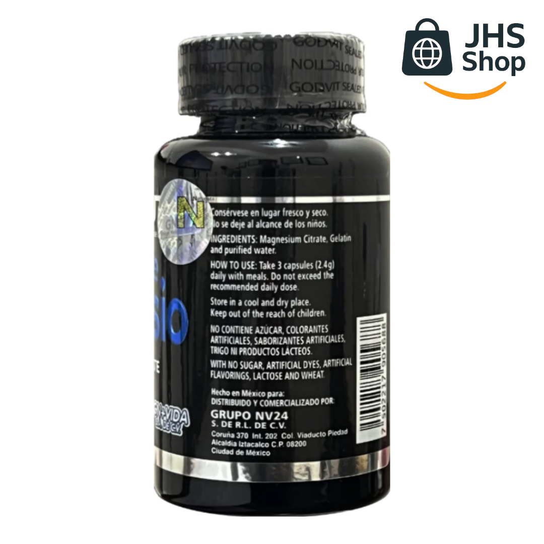 Suplemento CITRATO DE MAGNESIO GodVit®. Certificado por Cofepris. ¡Relax, Energía y Bienestar!