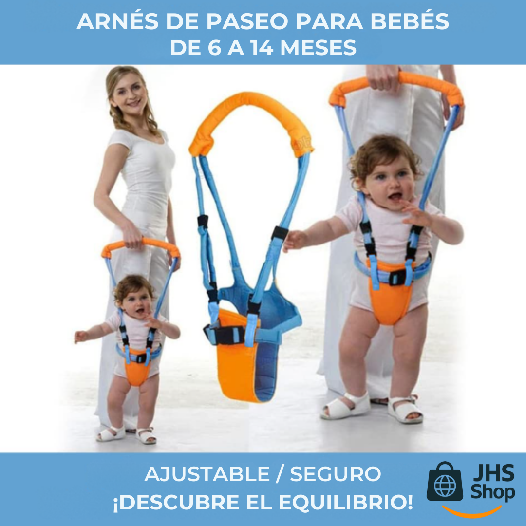 ARNÉS DE BEBÉ para aprender  a caminar. ¡Ajustable y seguro!