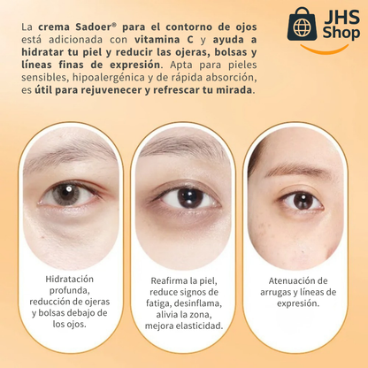 CREMA Sadoer® PARA EL CONTORNO DE OJOS Y ELIMINAR LAS OJERAS, ¡enriquecida con Vitamina C! 👁️🍊👱🏼‍♀️