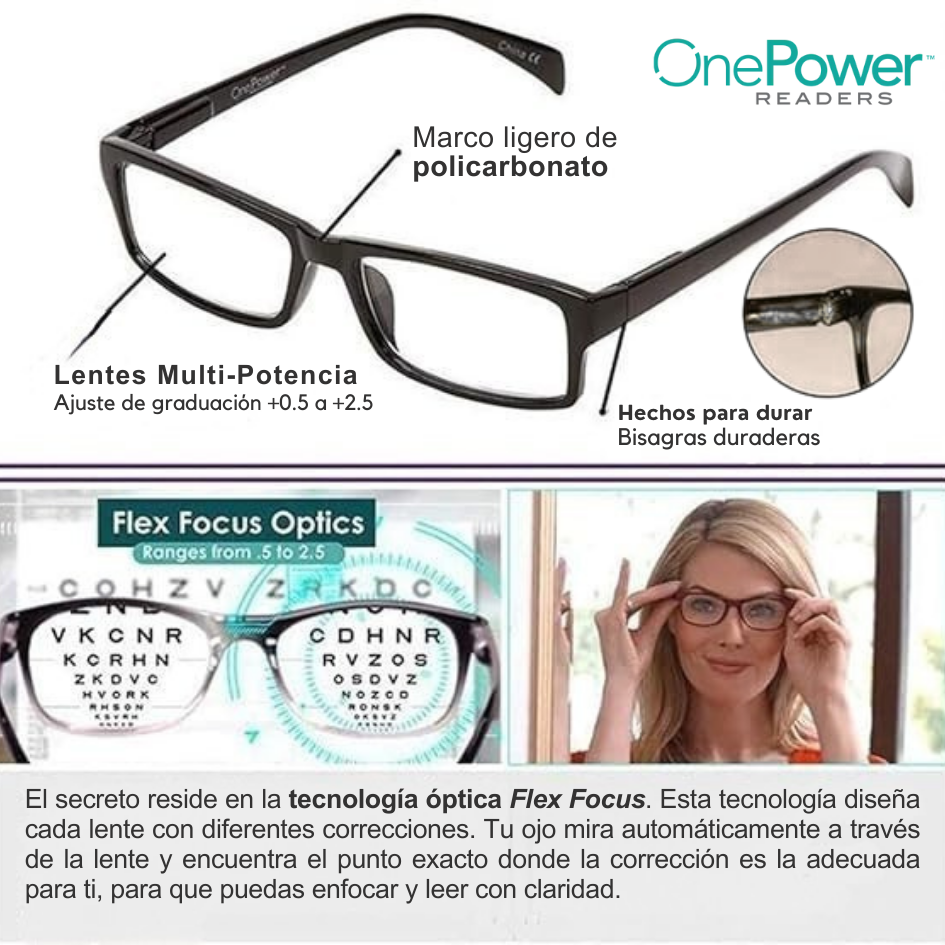 LENTES DE ENFOQUE AUTOMÁTICO OnePower®️ ¡Mejoran tu visión!