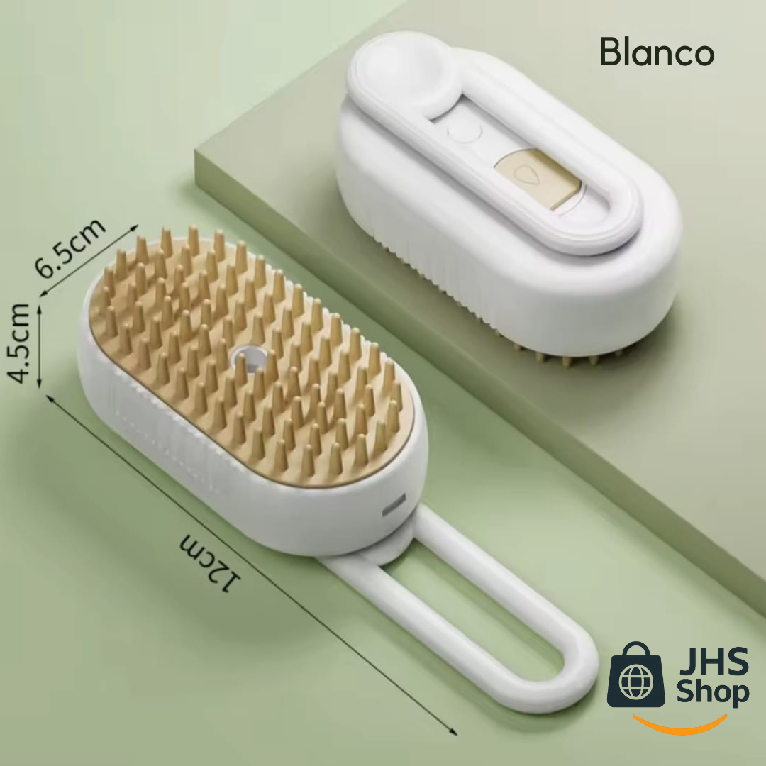 CEPILLO PARA MASCOTAS 3 en 1. 🐶 😺 ¡Cepilla y consiente a tu peludo con un masaje-spa de vapor!