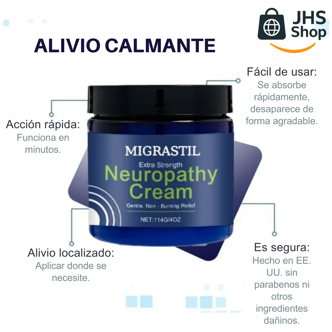 CREMA MIGRASTIL® PARA LA NEUROPATÍA Y EL PACIENTE DIABÉTICO.🦵🏼🦶🏼✅ ¡Alivia el dolor en el cuerpo y las molestias en el sistema nervioso provocadas por la neuropatía!