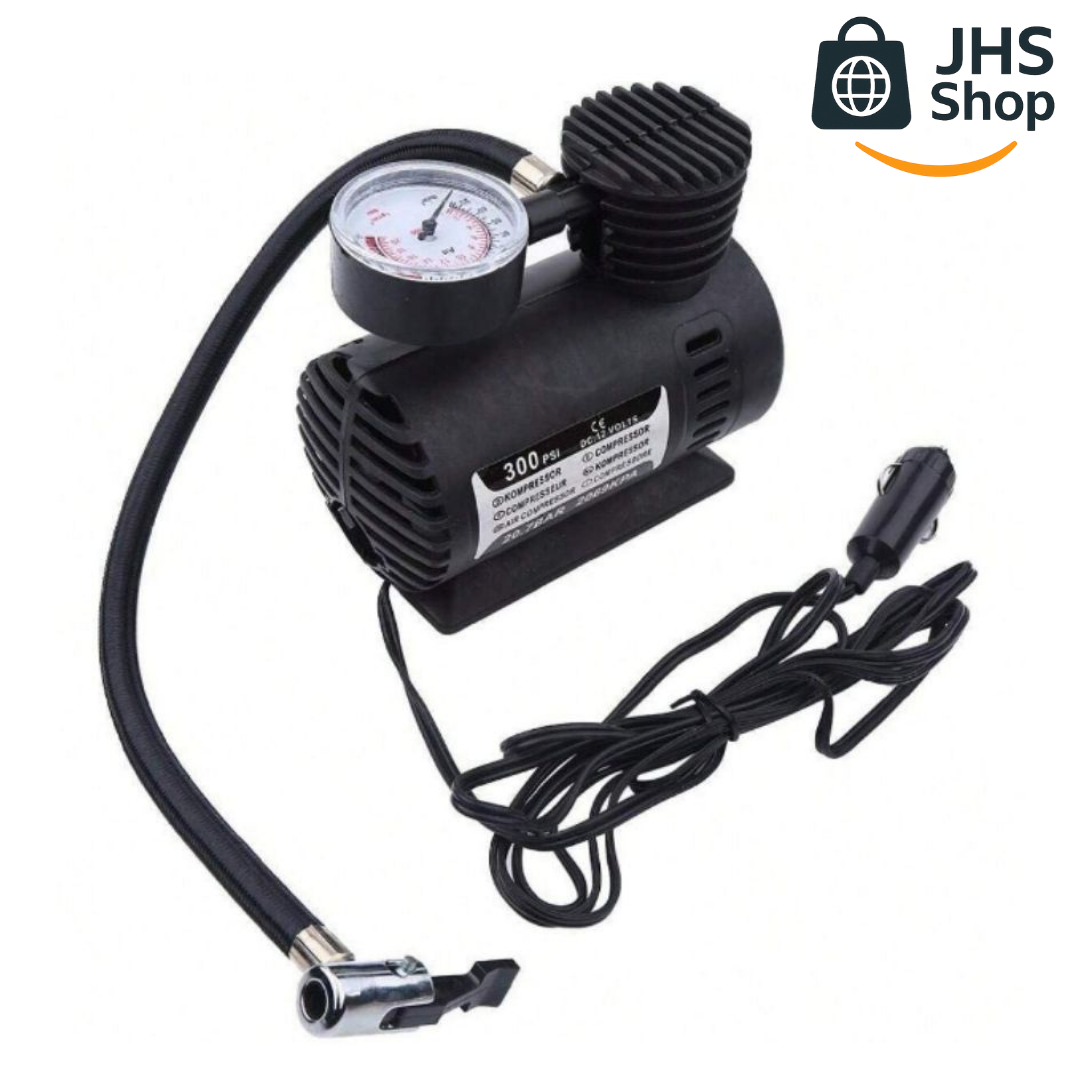 COMPRESOR DE AIRE PARA INFLAR LLANTAS, BALONES, GLOBOS y/o COLCHONES DE AIRE, 12V. 🏀 ⚽ 🚲 🏍️ 🚗 🛻 🚛 ¡Ahorra tiempo y esfuerzo!