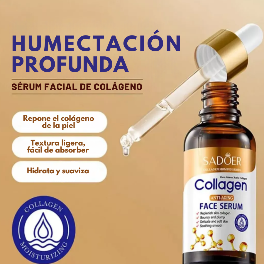 SÉRUM COLÁGENO HIDRATANTE ANTIEDAD para lucir tu piel ¡más suave, tersa y joven!