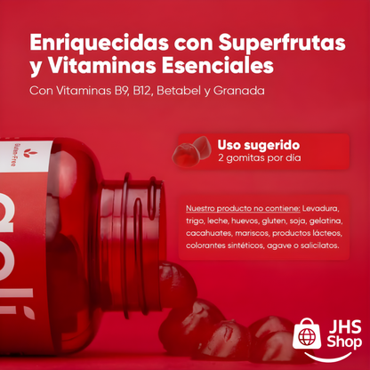 SUPLEMENTO GOMITAS GOLI® DE VINAGRE DE MANZANA (60 gomas) 🍎. ¡Mejora tu salud digestiva, energía, control de peso y bienestar general!