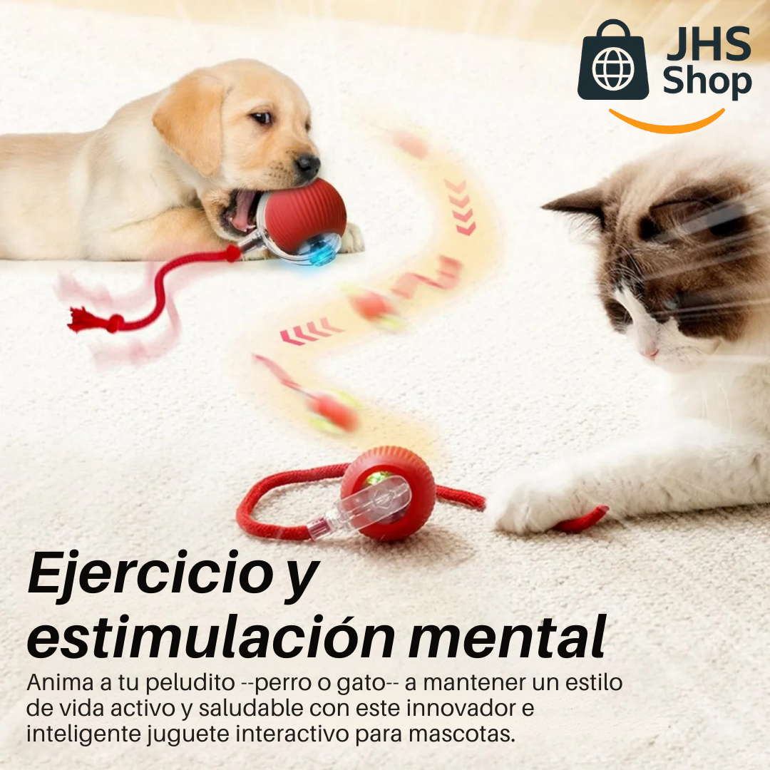 JUGUETE PELOTA INTELIGENTE RECARGABLE PARA MASCOTAS. 🧶 😺 🐶  ¡Estimula y divierte a tu perro o gato!