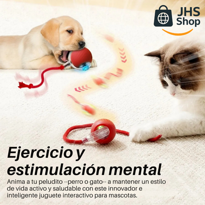 JUGUETE PELOTA INTELIGENTE RECARGABLE PARA MASCOTAS. 🧶 😺 🐶  ¡Estimula y divierte a tu perro o gato!