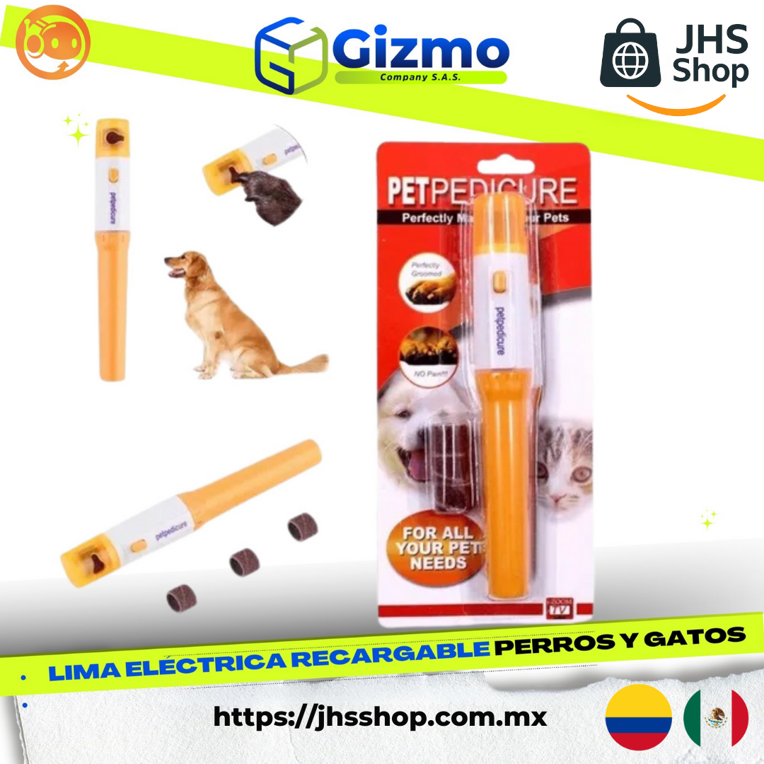 LIMA ELÉCTRICA RECARGABLE para Uñas de Perros, Gatos y Mascotas 🐾 🐈 🐕
