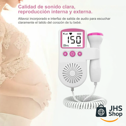 MONITOR DOPPLER DE LOS LATIDOS Y FRECUENCIA CARDIACA DEL BEBÉ. 🤰🏻💗✨ ¡Escucha y siente el latir del corazón de tu bebé!