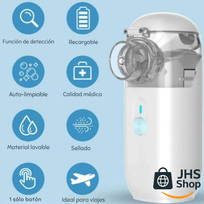 NEBULIZADOR PORTÁTIL ULTRASÓNICO E INALÁMBRICO. 🫁 🩺👨🏻‍⚕️✅ ¡Calidad médica para cuidar tu salud y la de tu familia!