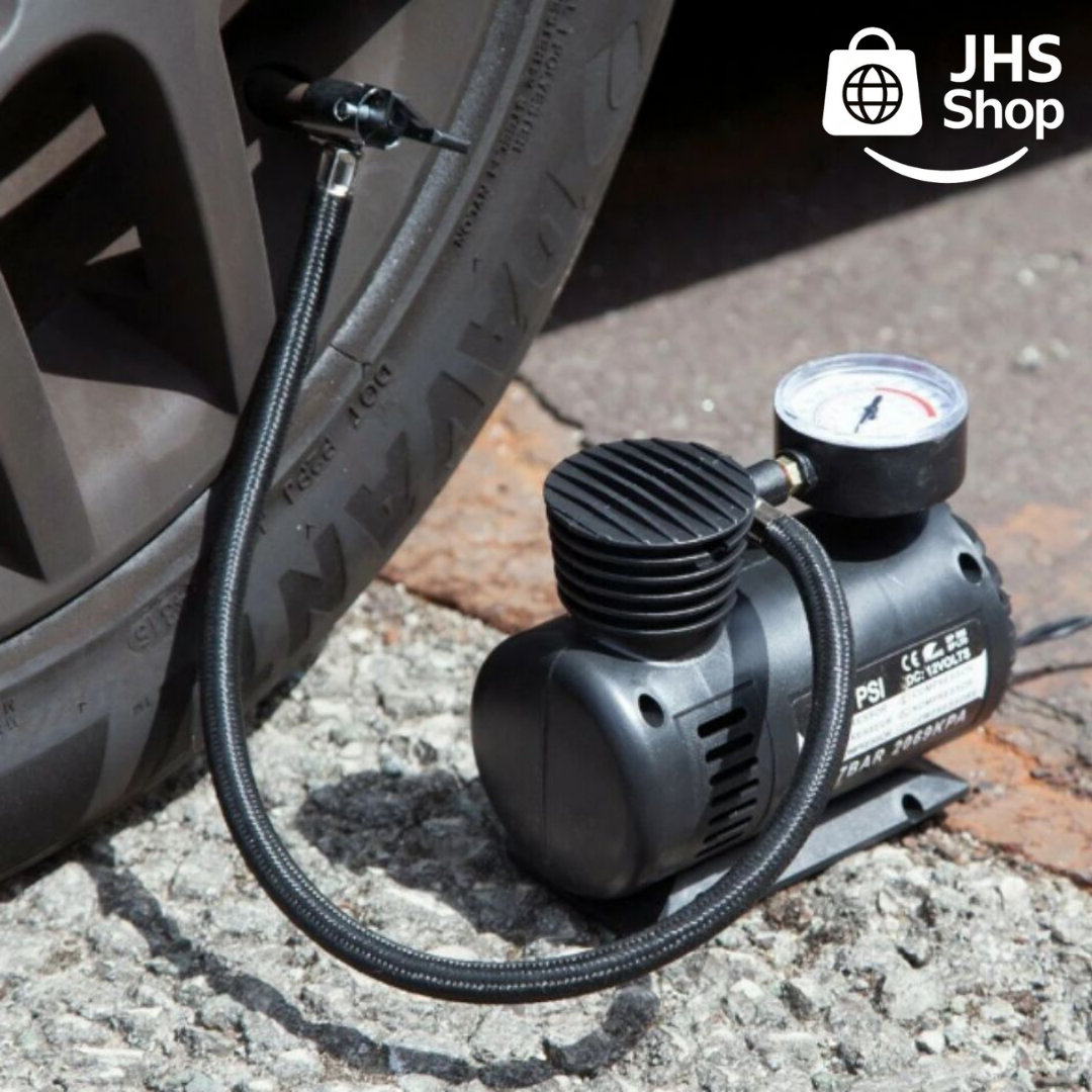 COMPRESOR DE AIRE PARA INFLAR LLANTAS, BALONES, GLOBOS y/o COLCHONES DE AIRE, 12V. 🏀 ⚽ 🚲 🏍️ 🚗 🛻 🚛 ¡Ahorra tiempo y esfuerzo!