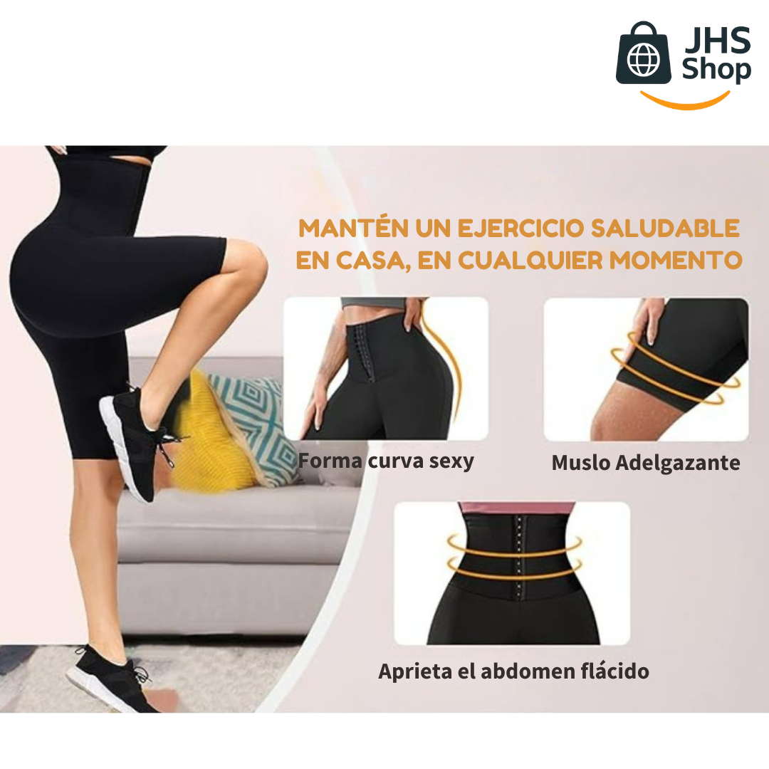 SHORT FAJA SAUNA REDUCTORA PARA MUJER. 👩🏻 🩳🔥 ¡Shorts térmicos con efecto sauna para adelgazar y moldear la cintura!