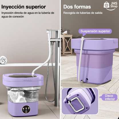 LAVADORA DE ROPA, Plegable y Portátil de 6.7 Litros. 💦👚👕👌🏼 ¡Lava tu ropa de forma práctica y fácil! ¡Ahorra energía y esfuerzo!