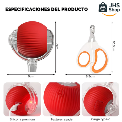 JUGUETE PELOTA INTELIGENTE RECARGABLE PARA MASCOTAS. 🧶 😺 🐶  ¡Estimula y divierte a tu perro o gato!