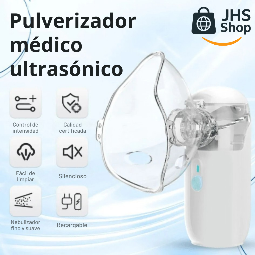 NEBULIZADOR PORTÁTIL ULTRASÓNICO E INALÁMBRICO. 🫁 🩺👨🏻‍⚕️✅ ¡Calidad médica para cuidar tu salud y la de tu familia!