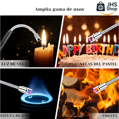 ENCENDEDOR ELECTRÓNICO DE COCINA. Recargable USB. 🔥 💥 ¡Enciende tu estufa de gas, velas del pastel y fogatas de forma práctica y sencilla!