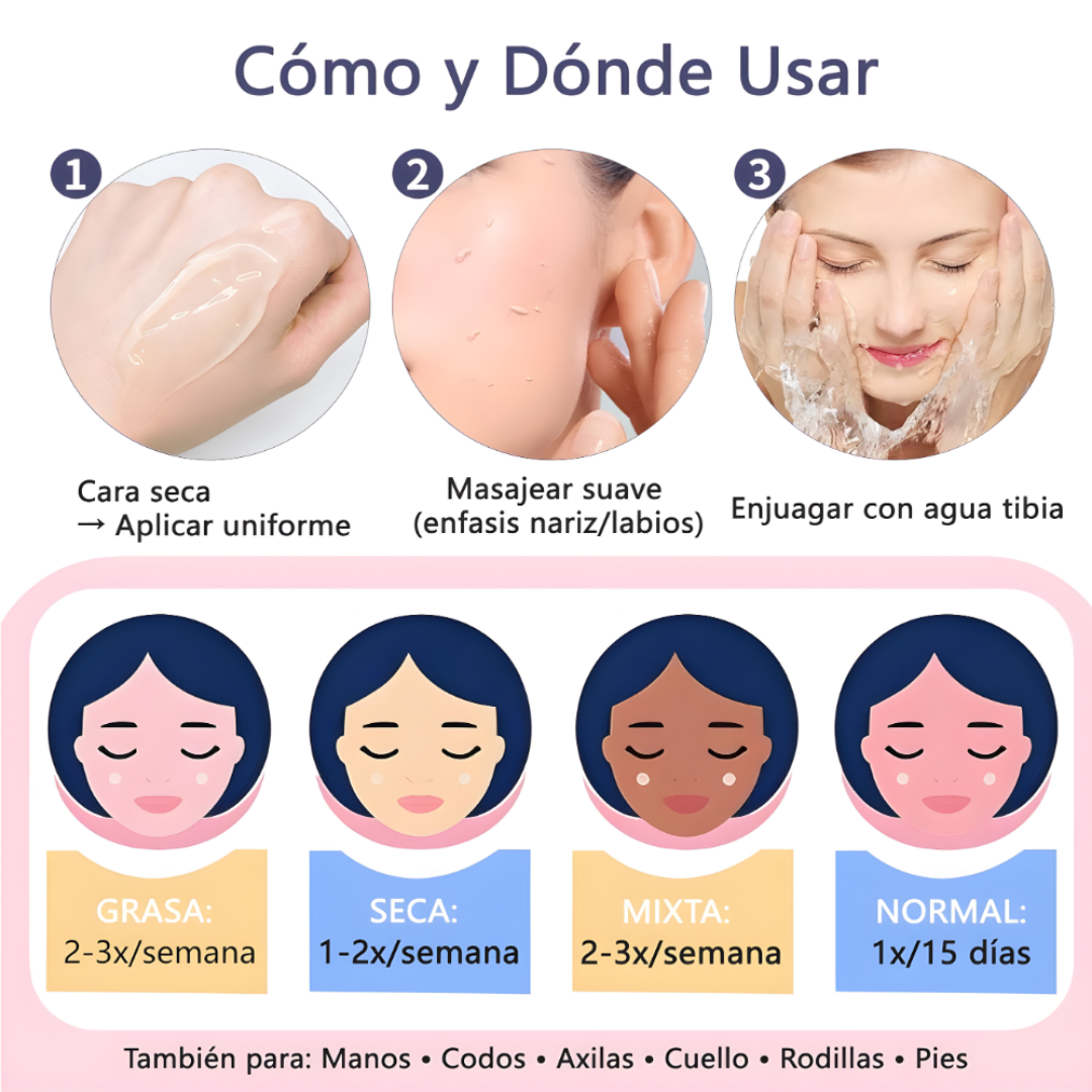 GEL EXFOLIANTE PURIFICANTE Quarxery® 50gr. 🌸👩🏻💖 ¡Es el esencial de skin care y belleza que no puede faltar en tu rutina diaria!