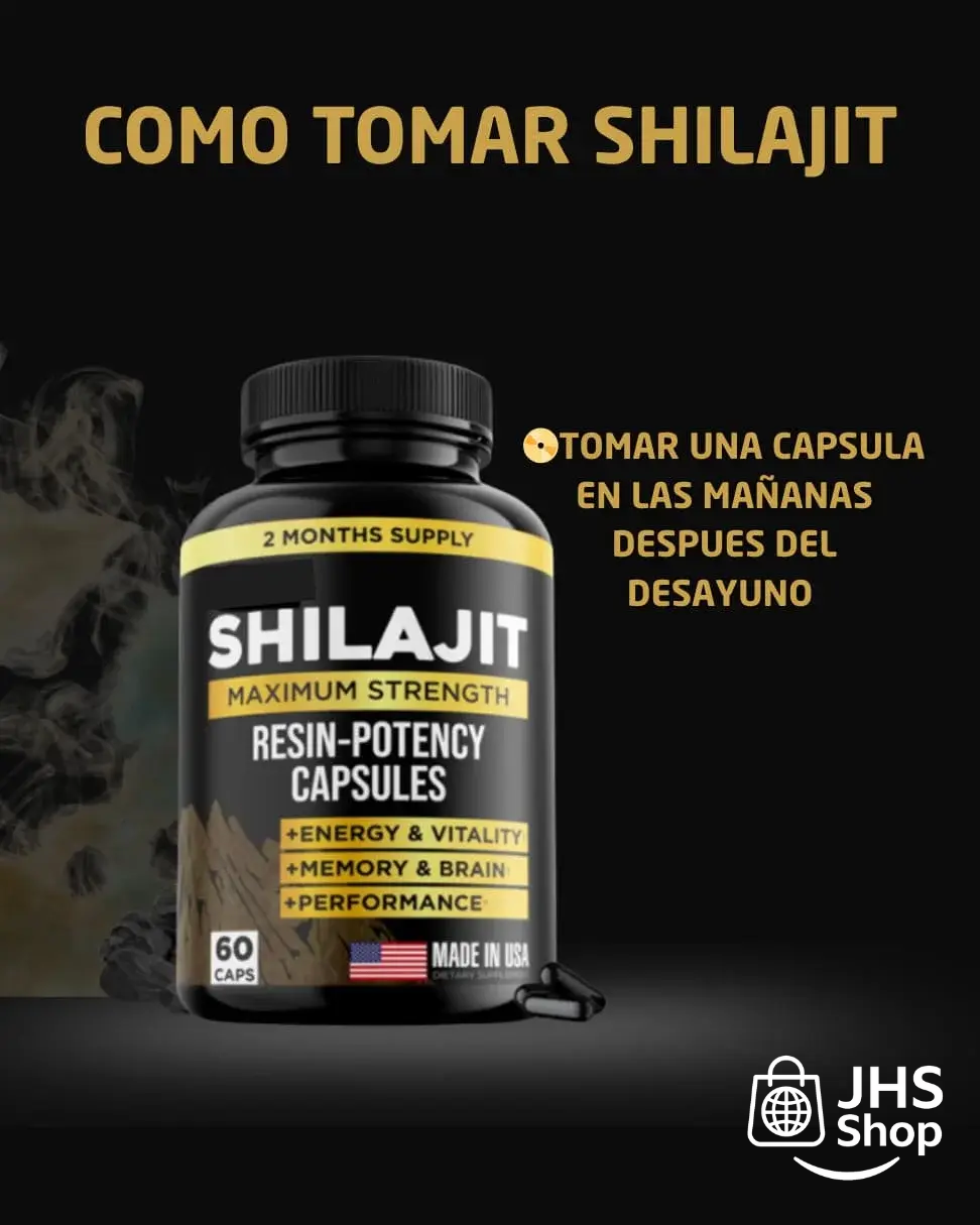 SHILAJIT™ SUPLEMENTO 100% PURO DEL HIMALAYA (60 cápsulas). ¡La resina del Himalaya que te da fuerza, aumenta tu energía y vitalidad!