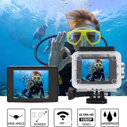 CÁMARA tipo GO PRO® FULL HD 1080p. ¡Captura imágenes impresionantes con resolución tipo 4K!