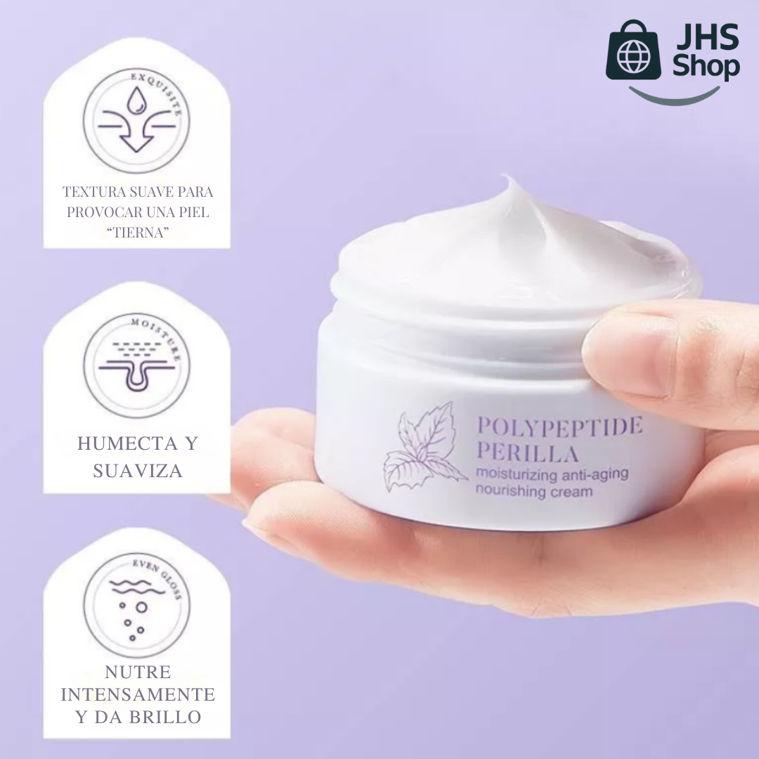 CREMA Bioaqua® DE EXTRACTO DE PERILLA, HIDRATANTE ANTI-ENVEJECIMIENTO. 🧴🌿👩🏻💜✨ ¡Nutre y repara tu piel!